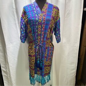 Matthew Williamson Escape 100% Silk Kimono Robe Swimsuit Coverup Size 6